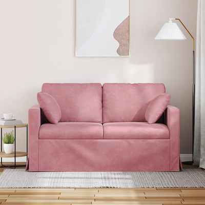 Sofa Różowy 138 x 78 x 80 cm Aksamit