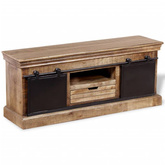vidaXL Szafka pod TV, drewno mango, przesuwane drzwiczki, 110x30x45 cm