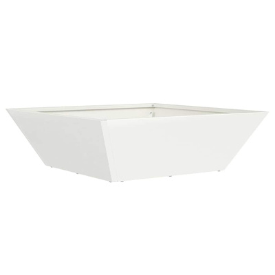Doniczka ogrodowa 5 pcs Biały 50 x 50 x 15 cm Stal zimnogięta