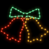 Świąteczna dekoracja, dzwonki, 72 LED, 3 szt. 50x56 cm