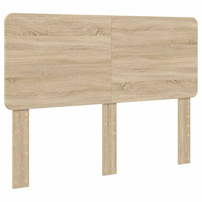 Ramka łóżka dąb Sonoma 140 x 190 cm Lite drewno sosnowe
