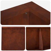 Mur oporowy 6 szt. 200 x 100 x 30 cm Stal kortenowska Rdzawy