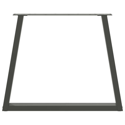 Nogi do stołu jadalnego w kształcie litery V 2 szt. Antracyt 80x(72-73,3) cm Stal