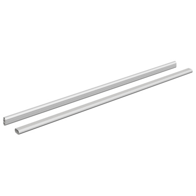 Drążek do szafy 2 pcs Srebrny 864 x 15 x 29 mm Stop Aluminium