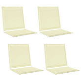 Poduszki na Siedzisko i Oparcie 4 pcs kremowy 47 x 45 x 2 cm