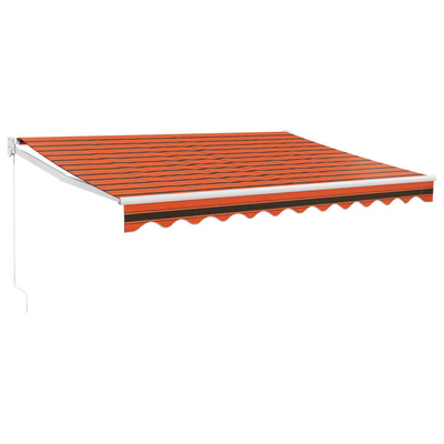 Zwijana markiza, pomarańcz i brąz, 3x2,5 m, tkanina i aluminium