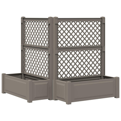 Duża doniczka z trelą 2 pcs Szary 143 x 143 x 133,5 cm PP
