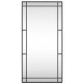 vidaXL Lustro ścienne, czarne, 50x100 cm, prostokątne, żelazo