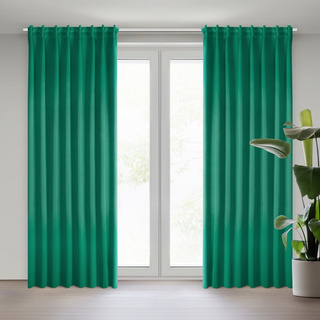 Zasłona Milan ciemnozielona 140x300