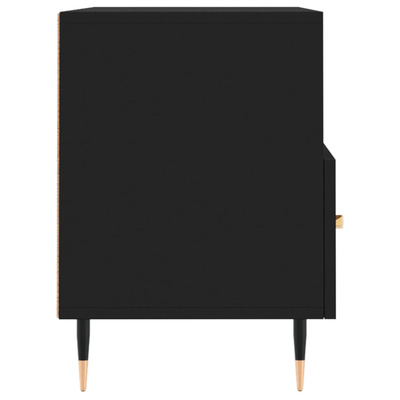vidaXL Szafka pod TV, czarna, 80x36x50 cm, materiał drewnopochodny wariant 5