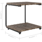 2-osobowe łóżko ogrodowe z poduszkami, rattan PE, brązowe