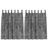 Zasłony z weluru z zasłonami 2 pcs Szary 140 x 140 cm Aksamit