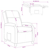 Fotel recliner Czarny tkanina