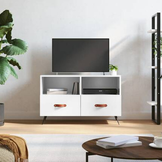 vidaXL Szafka pod TV, biała, wysoki połysk, 80x36x50 cm wariant 5