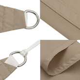 Kwadratowy żagiel ogrodowy, tkanina Oxford, 3x3 m, taupe