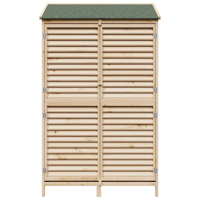 Shed ogrodowy naturalny 106 x 56 x 176,5 cm Drewno Świerkowe
