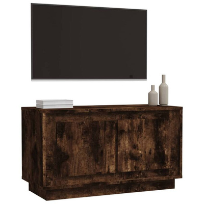 Szafka pod TV, przydymiony dąb, 80x35x45 cm vidaXL