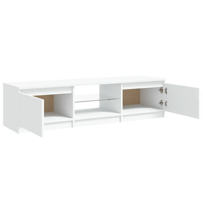 vidaXL Szafka pod TV z oświetleniem LED, biała, 140 x 40 x 35,5 cm