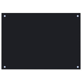 Panel ochronny do kuchni, czarny, 70x50 cm, szkło hartowane