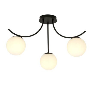 Lampa sufitowa  BOSTON 3 BLACK/OPAL