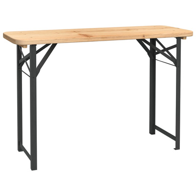 3-cz. zestaw składanych mebli biesiadnych, lite drewno jodłowe