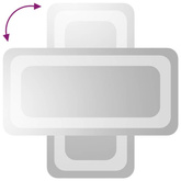 vidaXL Lustro łazienkowe z LED, 20x40 cm