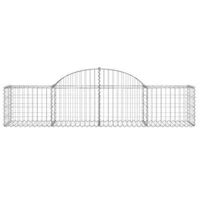 Kosze gabionowe, 20 szt, 200x50x40/60 cm, galwanizowane żelazo