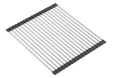 Zlewozmywak granitowy MARC 1-komorowy 76x50 cm czarny/black diamond + elementy stal szlachetna