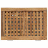 Kosz na pranie naturalny 50 x 35 x 60 cm Lite drewno teakowe