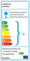 Lampa ścienna candellux zonk 92-54326 listwa led gu10 czarny matowy+satyna nikiel