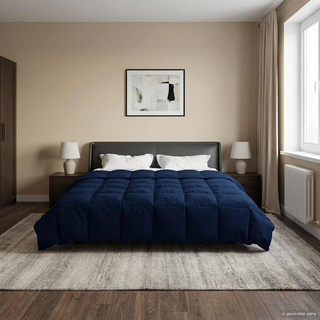 Kołdra na cały rok Ciemnoniebieski 200 x 240 cm Mikrofibra