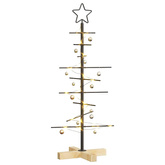 Metalowa choinka świąteczna z podstawą Czarny 89 cm