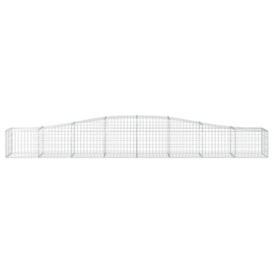 Kosze gabionowe, 8 szt, 400x50x40/60 cm, galwanizowane żelazo