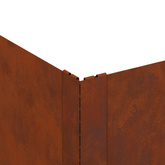 Krawężnik do trawnika 60 x 60 x 35 cm Stal Rdzawy