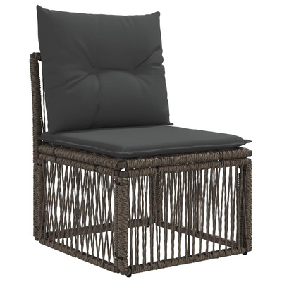 Zestaw Sof na Ogród 8 szt. Szary polirattan