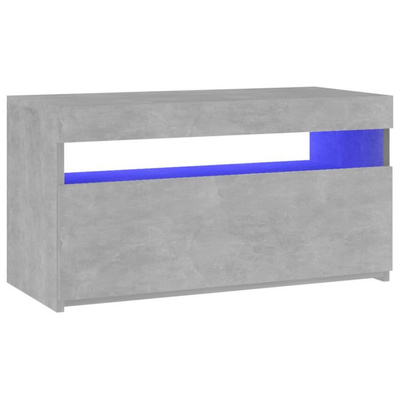 vidaXL Szafka pod TV z oświetleniem LED, szarość betonu, 75x35x40 cm