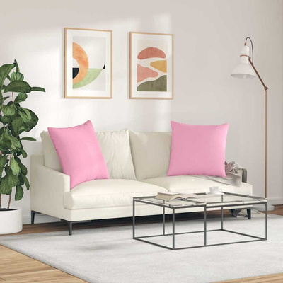 Poduszki na sofę 2 pcs Różowy 60 x 60 cm tkanina