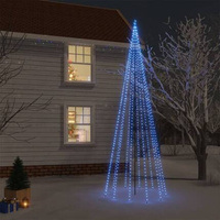 vidaXL Choinka z kołkiem gruntowym, 732 niebieskie LED, 500 cm