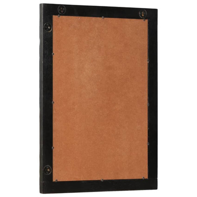 vidaXL Lustro łazienkowe, czarne, 50x70x2,5 cm, drewno mango i szkło