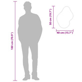 Lustro ścienne, złote, 50x40 cm