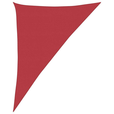 Żagiel przeciwsłoneczny, 160 g/m?, czerwony, 4x5x6,8 m, HDPE