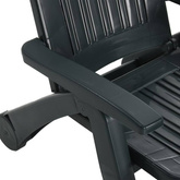 vidaXL Składany leżak, polipropylen, zielony