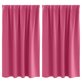 Firany blackout z kółkami 2 pcs Jasnoróżowy 140 x 140 cm