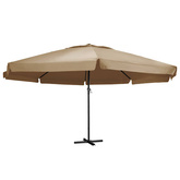 Parasol ogrodowy na aluminiowym słupku, 600 cm, taupe