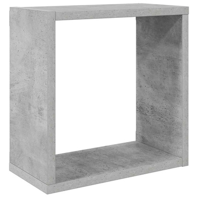 vidaXL Półki ścienne kostki, 2 szt., szarość betonu, 30x15x30 cm