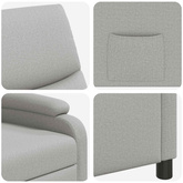 Fotel recliner Szary chmur tkanina