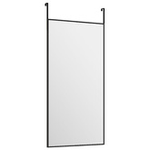 vidaXL Lustro na drzwi, czarne, 30x60 cm, szkło i aluminium