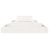 Donica, biała, 80x80x27 cm, lite drewno sosnowe