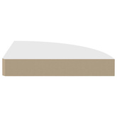 Narożne półki ścienne, 4 szt., białe, 25x25x3,8 cm, MDF