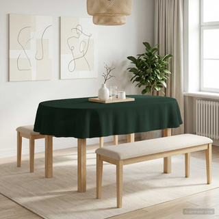 Obrus stołowy 5 szt. Ciemnozielony 160 x 220 cm Poliester